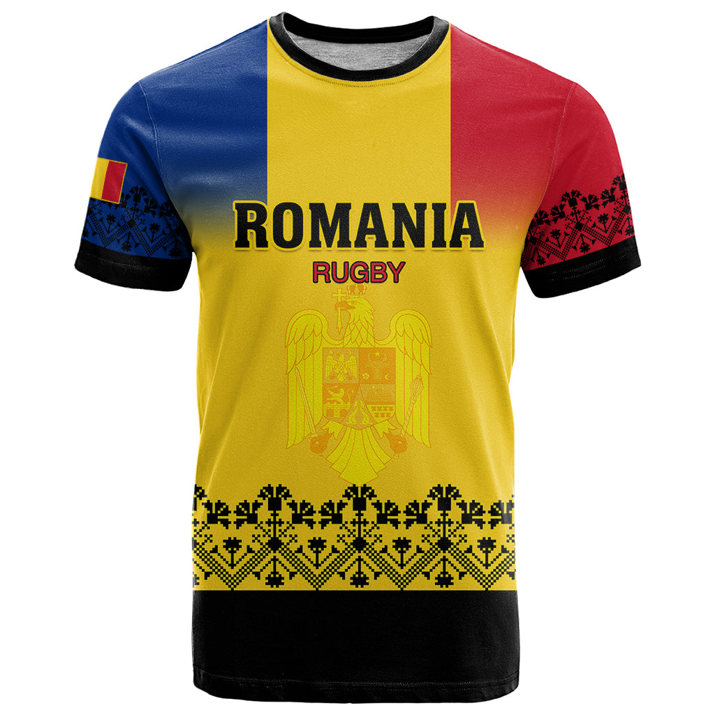 Custom Romania Rugby T Shirt Stejarii Go 2023 World Cup - Wonder Print Shop