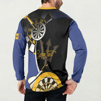 Personalized Barbados Darts Button Sweatshirt Tridents Sporty Stylized