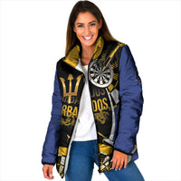 Personalized Barbados Darts Padded Jacket Tridents Sporty Stylized