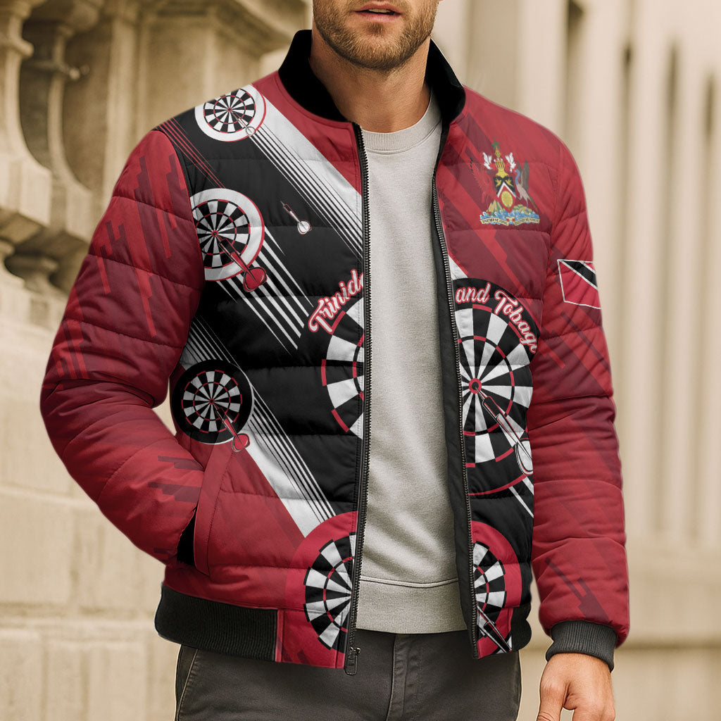 Personalized Trinidad and Tobago Darts Bomber Puffer Jacket Sporty Stylized