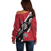 Personalized Trinidad and Tobago Darts Off Shoulder Sweater Sporty Stylized