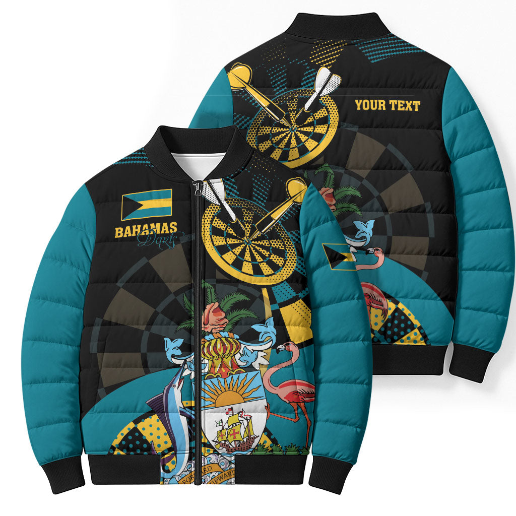 Personalized Bahamas Darts Bomber Puffer Jacket Sporty Stylized