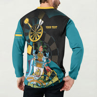 Personalized Bahamas Darts Button Sweatshirt Sporty Stylized