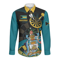 Personalized Bahamas Darts Long Sleeve Button Shirt Sporty Stylized