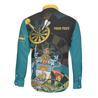 Personalized Bahamas Darts Long Sleeve Button Shirt Sporty Stylized