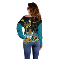 Personalized Bahamas Darts Off Shoulder Sweater Sporty Stylized