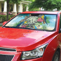 It's 5 o'clock Somewhere Auto Sun Shade Hawaiian Tropical Parrots - Wonder Print Shop