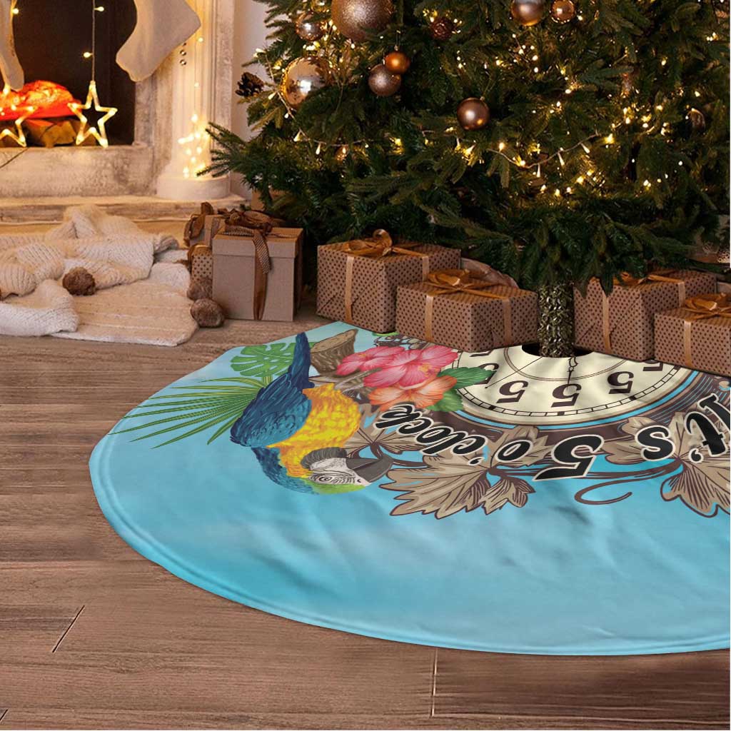 It's 5 o'clock Somewhere Tree Skirt Hawaiian Tropical Parrots - Wonder Print Shop