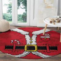 Santa Costume Round Carpet Funny Christmas - Wonder Print Shop