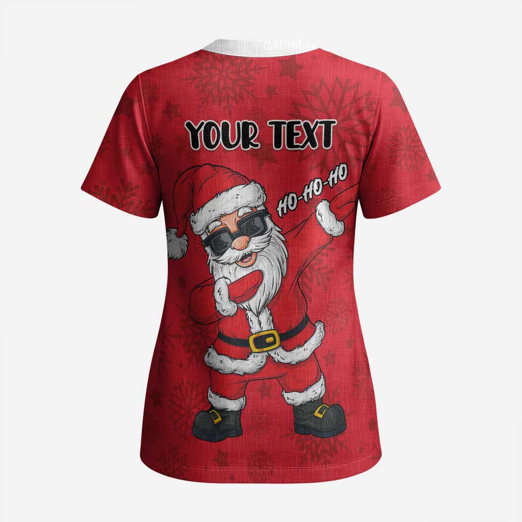 Personalized Santa Costume Scrub Top Funny Christmas - Wonder Print Shop