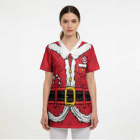 Personalized Santa Costume Scrub Top Funny Christmas - Wonder Print Shop