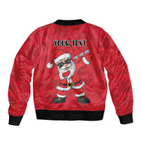 Personalized Santa Costume Sleeve Zip Bomber Jacket Funny Christmas - Wonder Print Shop