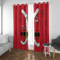 Santa Costume Window Curtain Funny Christmas - Wonder Print Shop