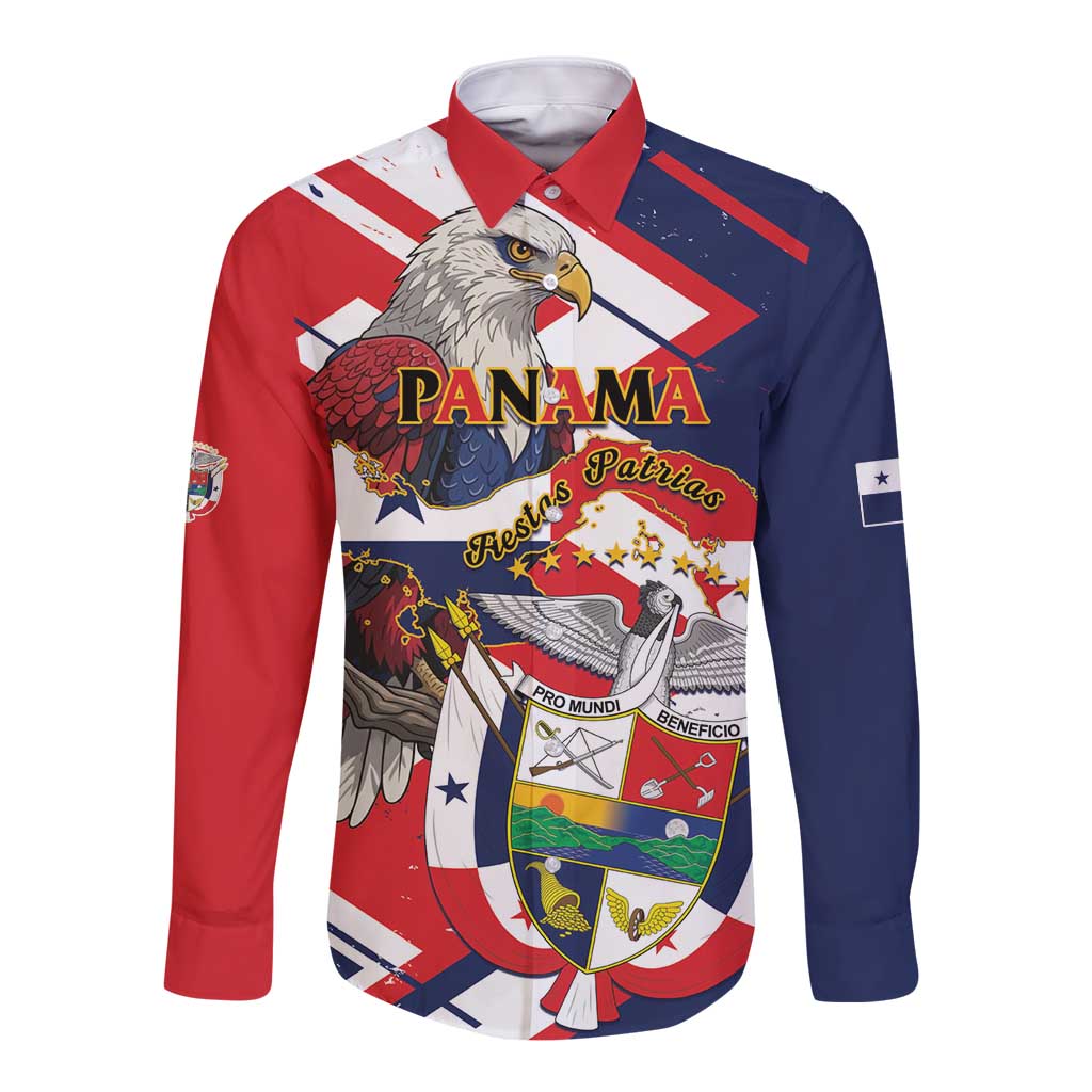 Panama Fiestas Patrias Long Sleeve Button Shirt Pro Mundi Beneficio - Wonder Print Shop