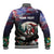 Personalized USA Christmas Baseball Jacket Santa Claus With Eagle - Wonder Print Shop