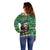 Nigeria Christmas Off Shoulder Sweater Eagle Santa African Pattern - Wonder Print Shop