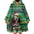 Nigeria Christmas Wearable Blanket Hoodie Eagle Santa African Pattern