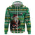 Nigeria Christmas Zip Hoodie Eagle Santa African Pattern - Wonder Print Shop