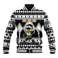 Personalized Power Black Ranger Santa Claus Baseball Jacket Funny Christmas - Wonder Print Shop
