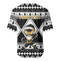 Personalized Power Black Ranger Santa Claus Baseball Jersey Funny Christmas - Wonder Print Shop
