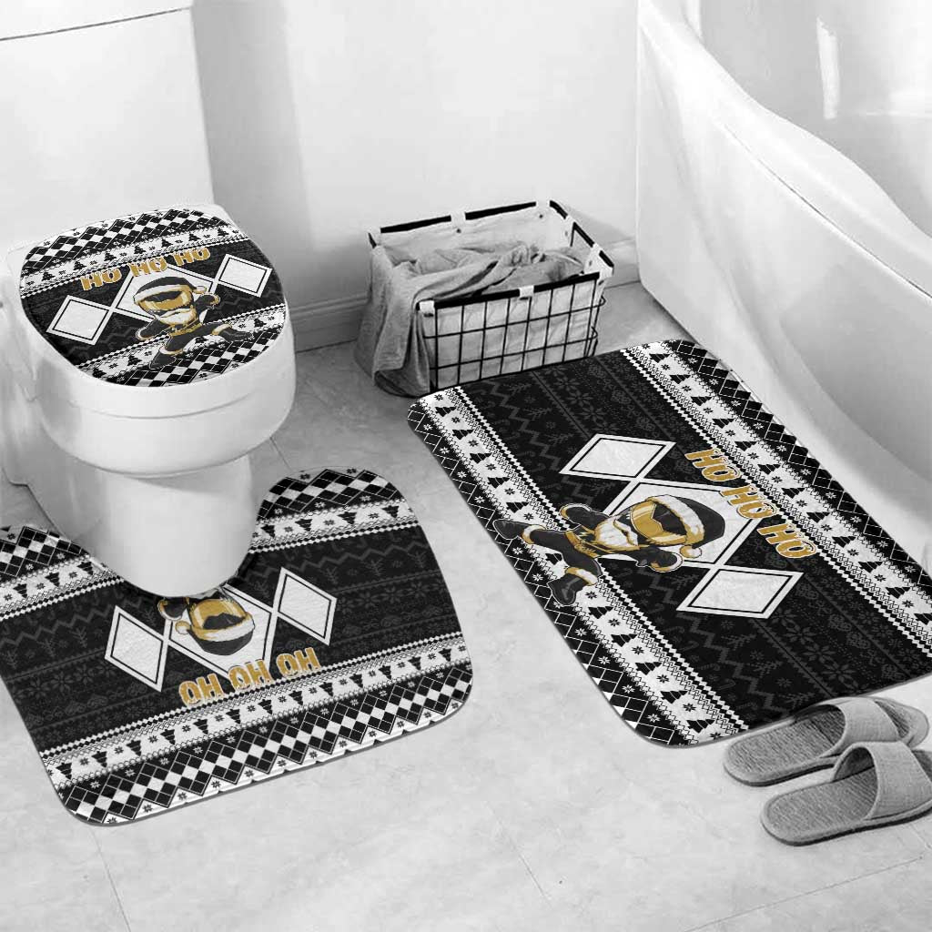 Power Black Ranger Santa Claus Bathroom Set Funny Christmas - Wonder Print Shop