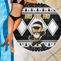 Power Black Ranger Santa Claus Beach Blanket Funny Christmas - Wonder Print Shop