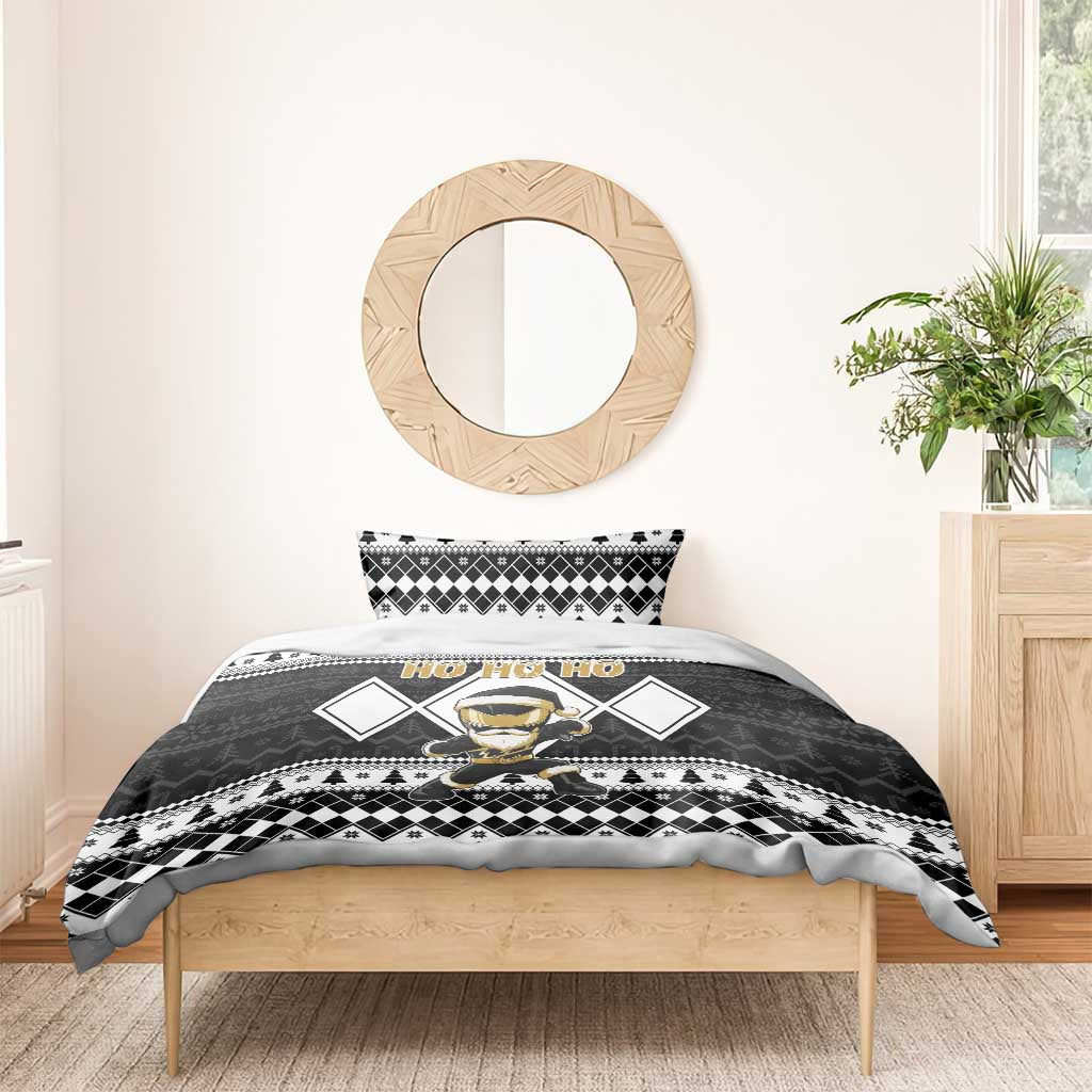 Power Black Ranger Santa Claus Bedding Set Funny Christmas - Wonder Print Shop