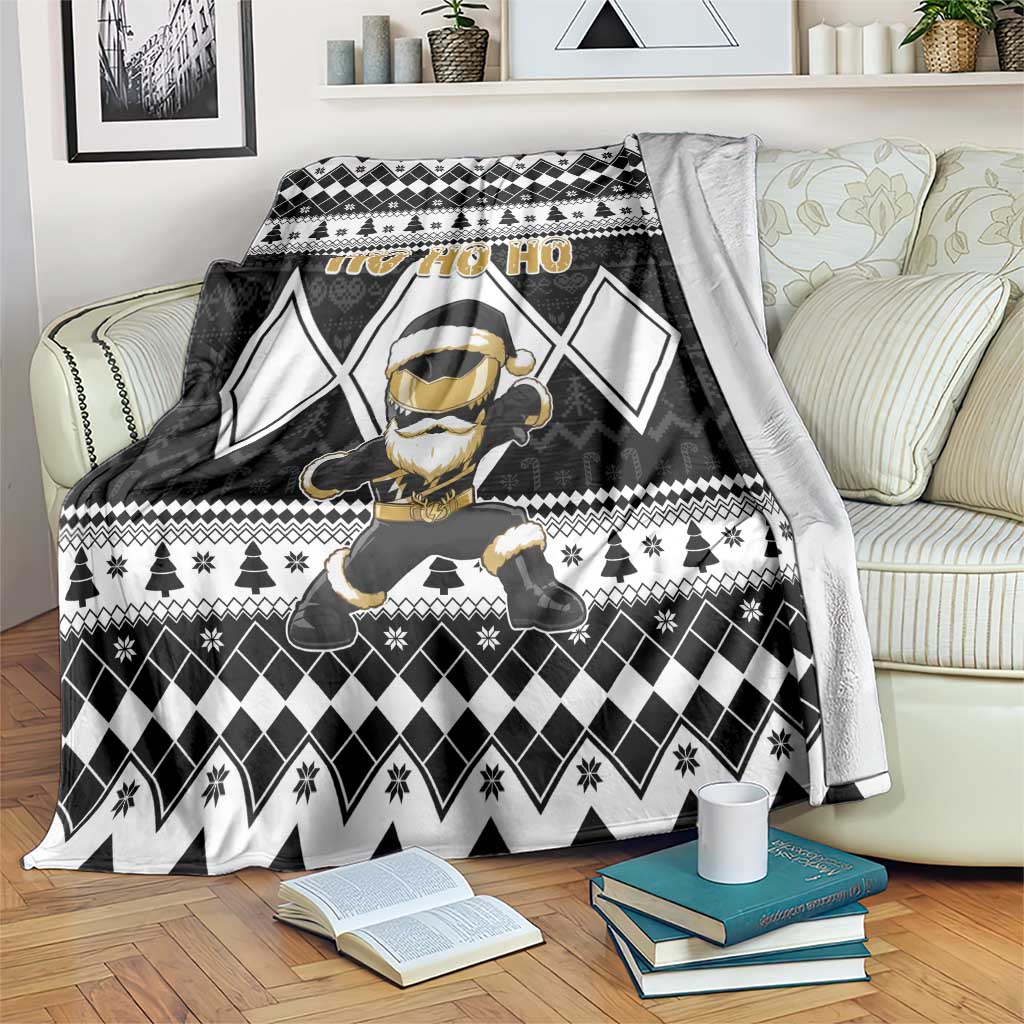 Power Black Ranger Santa Claus Blanket Funny Christmas - Wonder Print Shop