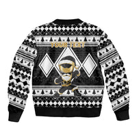 Personalized Power Black Ranger Santa Claus Bomber Jacket Funny Christmas - Wonder Print Shop