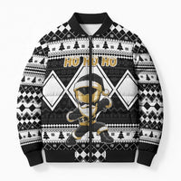 Personalized Power Black Ranger Santa Claus Bomber Puffer Jacket Funny Christmas - Wonder Print Shop