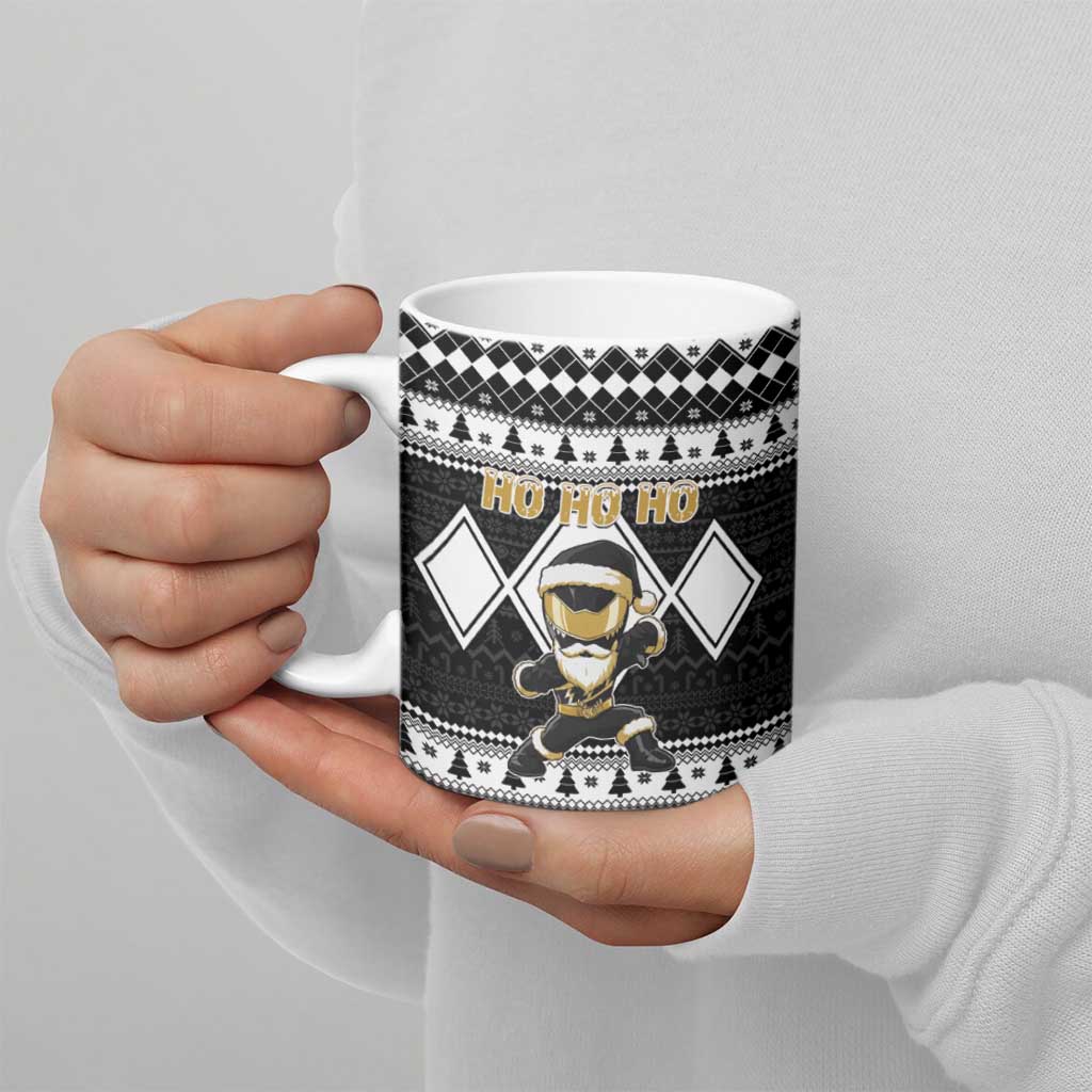 Personalized Power Black Ranger Santa Claus Ceramic Mug Funny Christmas - Wonder Print Shop