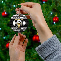 Power Black Ranger Santa Claus Ceramic Ornament Funny Christmas - Wonder Print Shop
