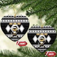 Power Black Ranger Santa Claus Ceramic Ornament Funny Christmas - Wonder Print Shop