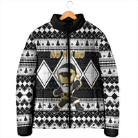 Personalized Power Black Ranger Santa Claus Padded Jacket Funny Christmas - Wonder Print Shop