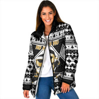 Personalized Power Black Ranger Santa Claus Padded Jacket Funny Christmas - Wonder Print Shop