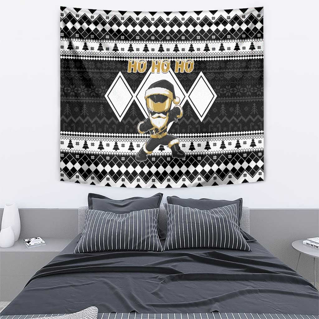 Power Black Ranger Santa Claus Tapestry Funny Christmas - Wonder Print Shop