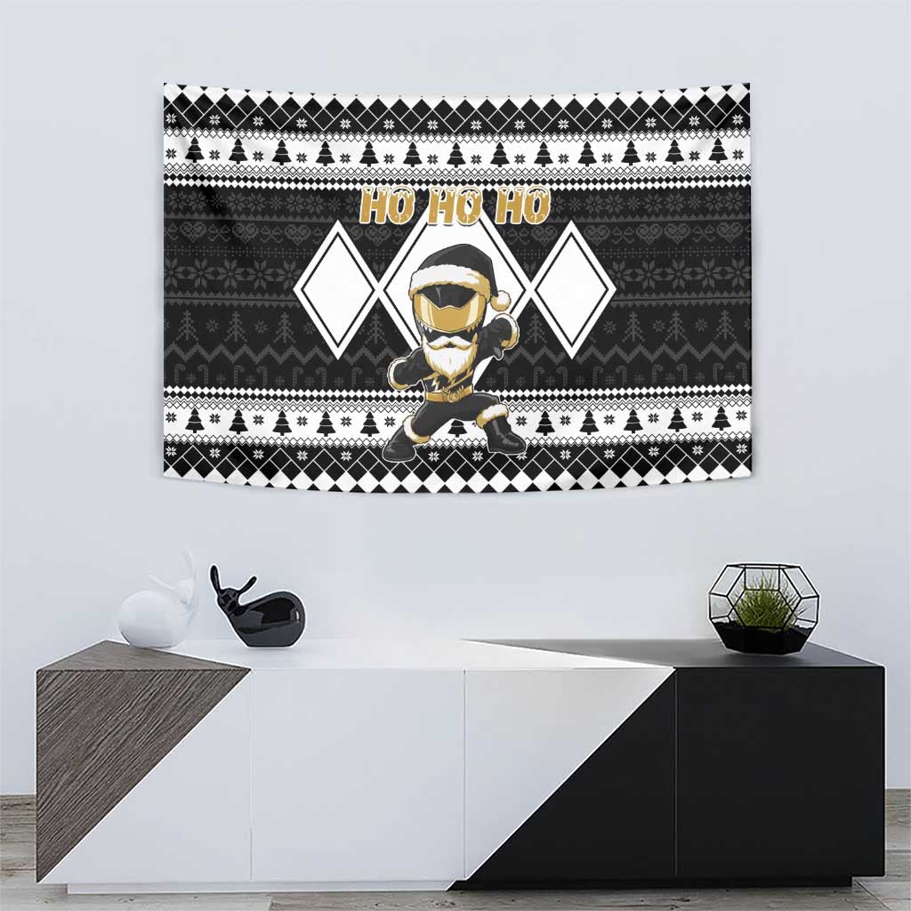 Power Black Ranger Santa Claus Tapestry Funny Christmas - Wonder Print Shop