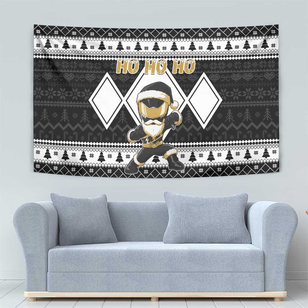 Power Black Ranger Santa Claus Tapestry Funny Christmas - Wonder Print Shop