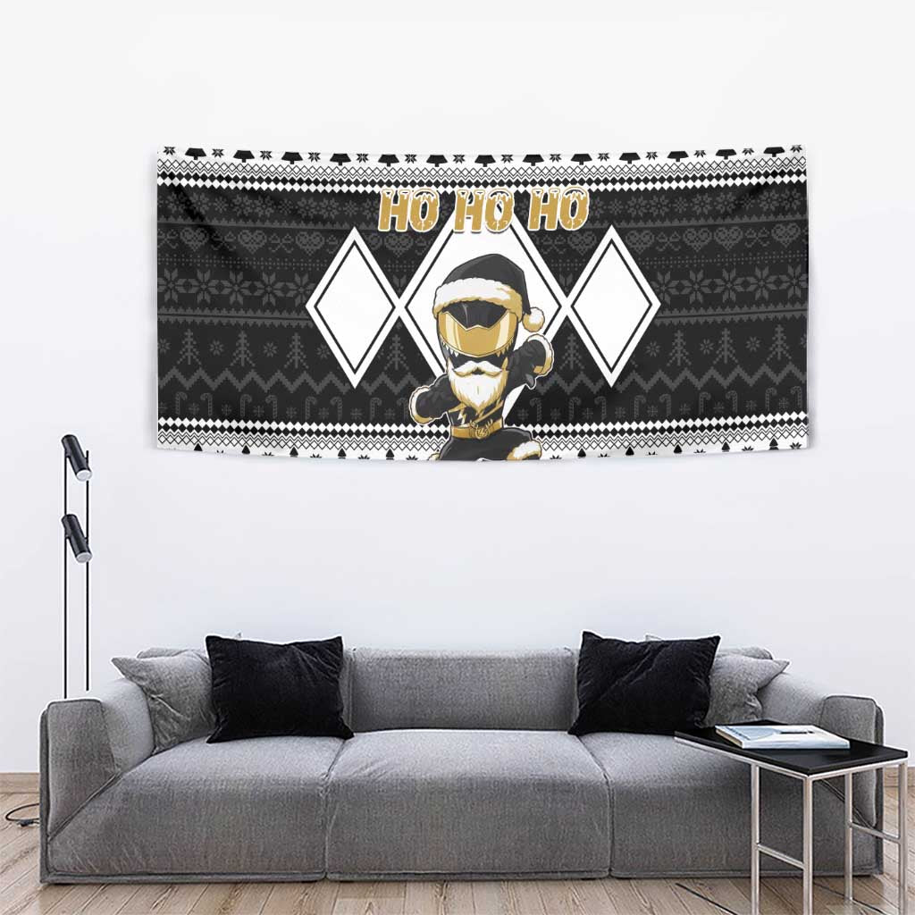 Power Black Ranger Santa Claus Tapestry Funny Christmas - Wonder Print Shop