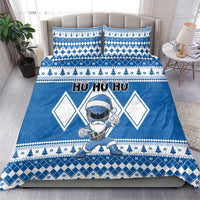 Power Blue Ranger Santa Claus Bedding Set Funny Christmas - Wonder Print Shop