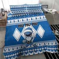 Power Blue Ranger Santa Claus Bedding Set Funny Christmas - Wonder Print Shop