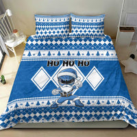 Power Blue Ranger Santa Claus Bedding Set Funny Christmas - Wonder Print Shop