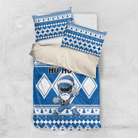 Power Blue Ranger Santa Claus Bedding Set Funny Christmas - Wonder Print Shop