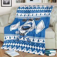 Power Blue Ranger Santa Claus Blanket Funny Christmas - Wonder Print Shop