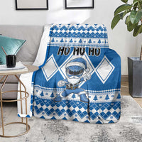 Power Blue Ranger Santa Claus Blanket Funny Christmas - Wonder Print Shop