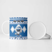 Personalized Power Blue Ranger Santa Claus Ceramic Mug Funny Christmas - Wonder Print Shop
