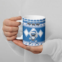 Personalized Power Blue Ranger Santa Claus Ceramic Mug Funny Christmas - Wonder Print Shop