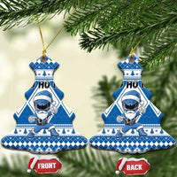 Power Blue Ranger Santa Claus Ceramic Ornament Funny Christmas - Wonder Print Shop