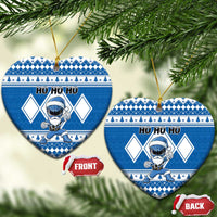 Power Blue Ranger Santa Claus Ceramic Ornament Funny Christmas - Wonder Print Shop