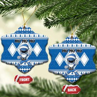 Power Blue Ranger Santa Claus Ceramic Ornament Funny Christmas - Wonder Print Shop